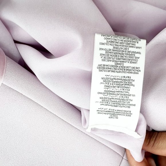 BCBGMAXAZRIA Crepe Notched Strapless V gown Lavender Size 4 NWT - Picture 12 of 13